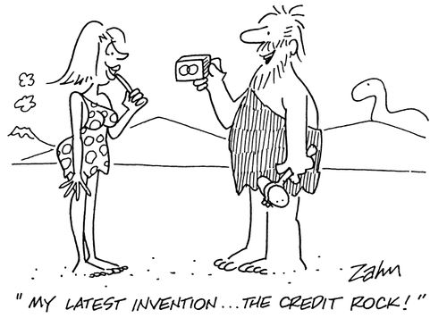 'My latest invention...the credit rock!'