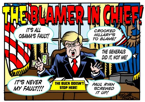 The blamer in chief!