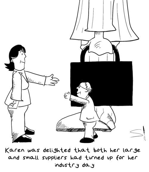 Karen was delighted that both her large and small suppliers had turned up for her industry day