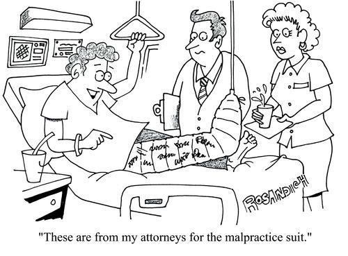 'These are from my attorneys for malpractice suit.'