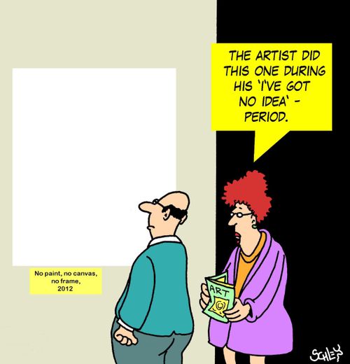'The artist did this one during his 'I've got no idea' - period.'