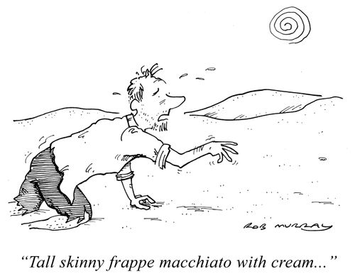 'Tall skinny frappe macchiato with cream...'
