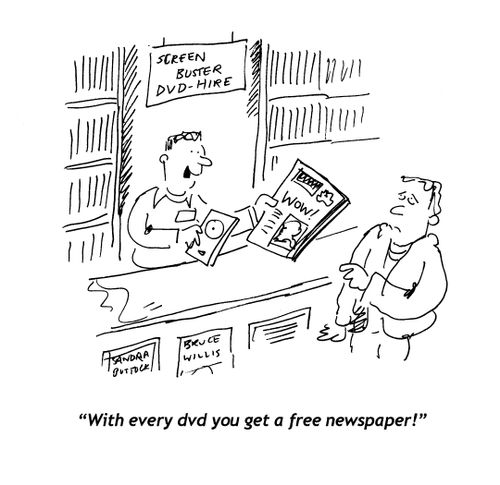 'With every DVD you get a free newspaper!'