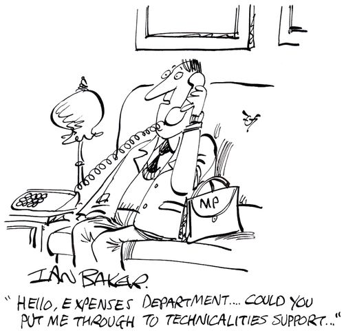 'Hello, expenses department...Could you put me through to technicalities support...'