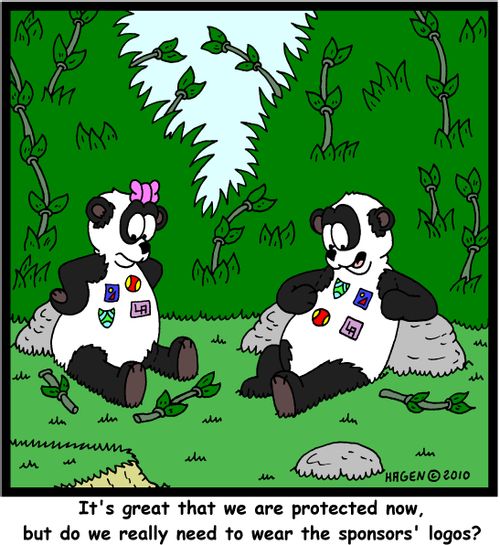 'It's great that we are protected now, but do we really need to wear the sponsors' logos?'
