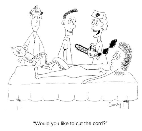 "Would you like to cut the cord?"