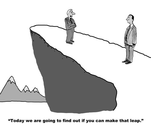 "Today we are going to find out if you can that leap."