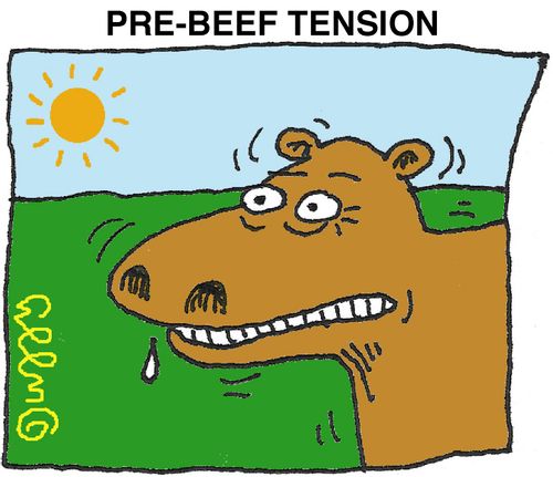 Pre-beef tension.