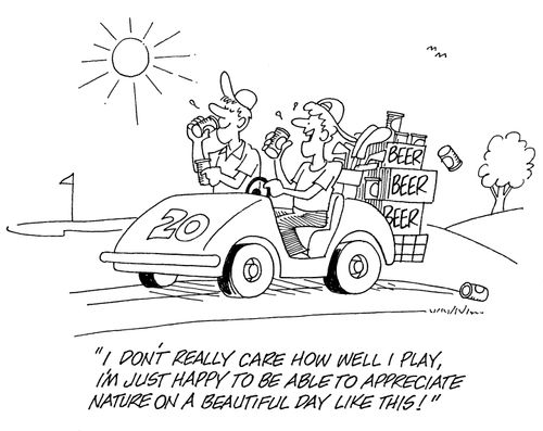 'I don't really care how well I play, I'm just happy to be able to appreciate nature on a beautiful day like this!'