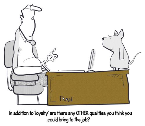 "In addition to 'loyalty' are there any OTHER qualities you think you could bring to the job?"