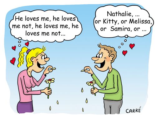 'He loves me, he loves me not...'