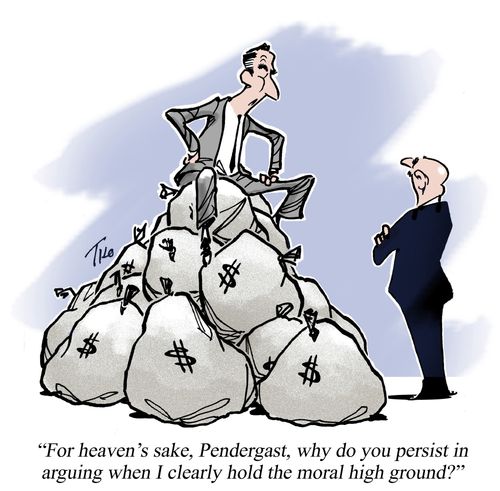 Why do you persist in arguing when I clearly hold the moral high ground?