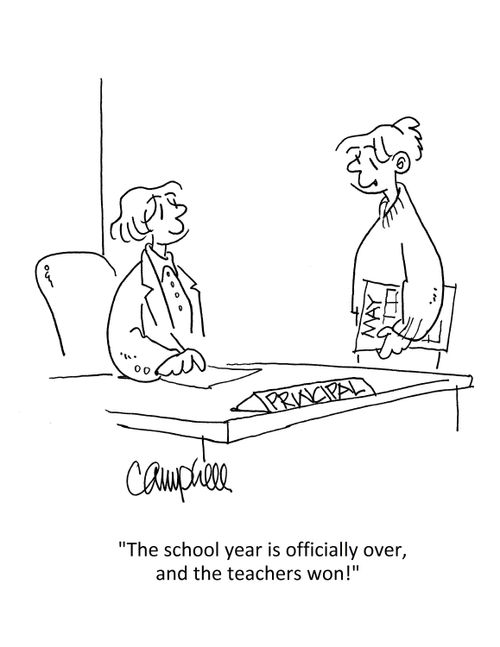 "The school year is officially over, and the teachers won."