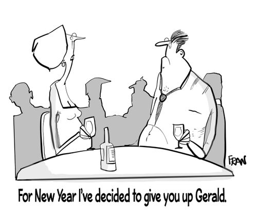 "For New Year I've decided to give you up Gerald."