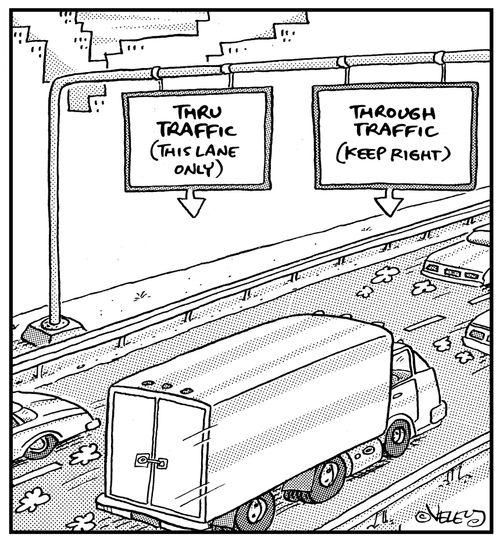 Thru versus Through Traffic