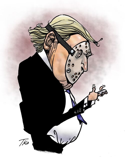 Donald Trump using social media.