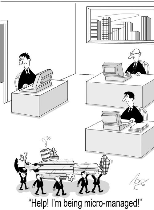 "Help, I'm being micro managed."