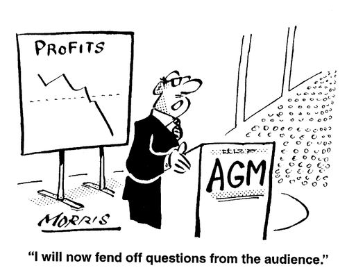 "I will now fend off questions from the audience."