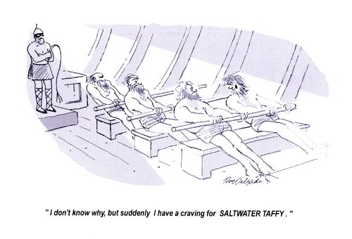 'I don't know why, but suddenly I have a craving for SALTWATER TAFFY.'