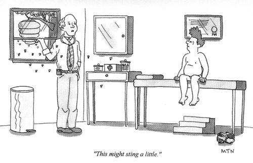 This might sting a little.