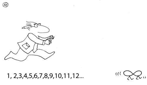 Man Chasing After Infinite Numbers. . .
