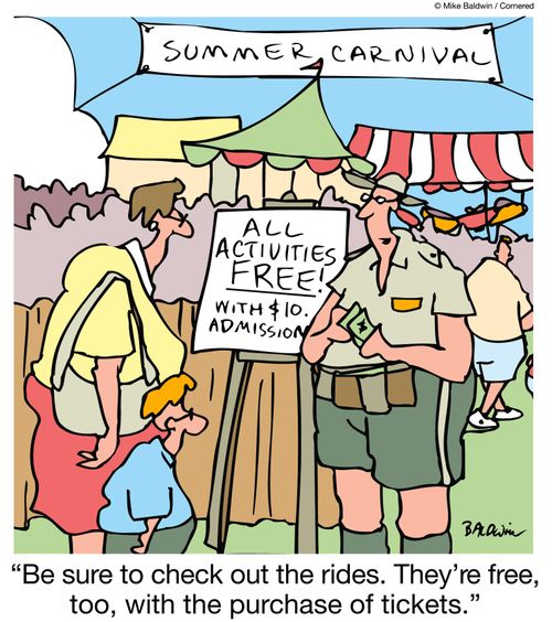 "Be sure to check out the rides. They're free, too, with the purchase of tickets."