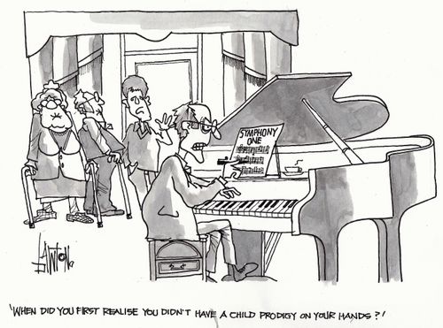 'When did you first realise you didn't have a child prodigy on your hands?!"