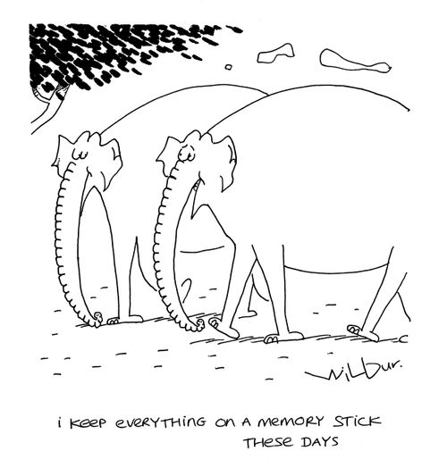 'I keep everything on a memory stick these days.'