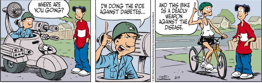 'I'm doing the ride against diabetes...' 