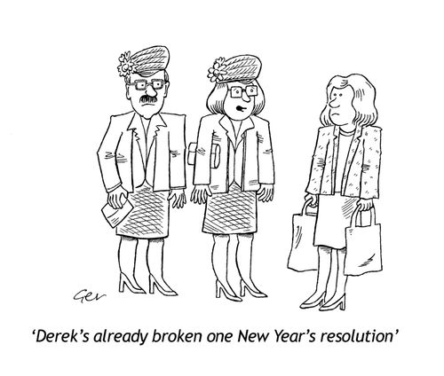 'Derek's already broken one New Year's resolution.'