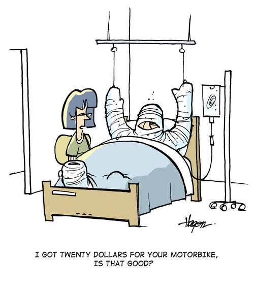 'I got twenty dollars for your motorbike, is that good?'