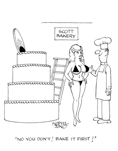 'No you don't! Bake it first!'