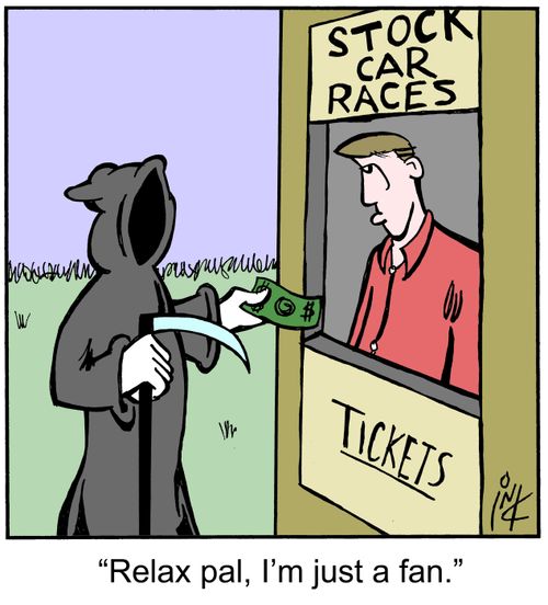 'Relax pal, I'm just a fan.'