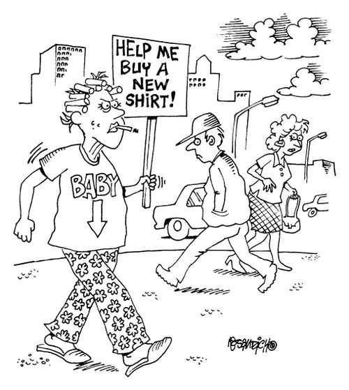 'Help me buy a new shirt!"