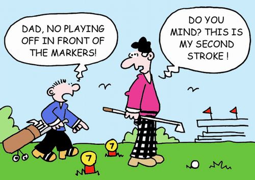 'Dad, no playing off in front of the markers.'