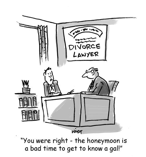 'You were right - the honeymoon is a bad time to get to know a gal!'