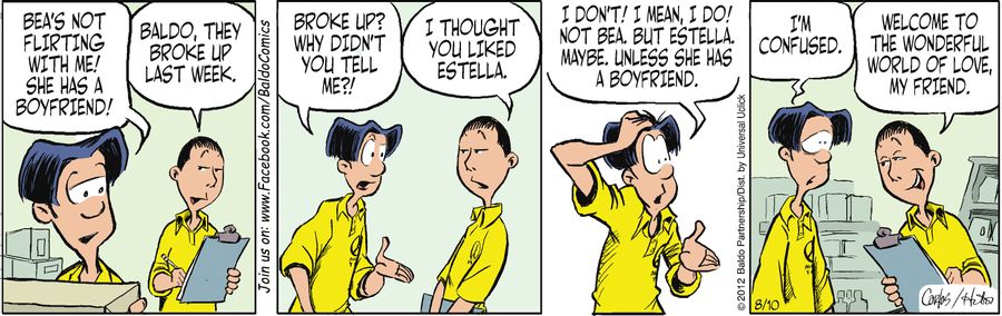 "I don't! I mean, I do! Not Bea, but Estella. Maybe. Unless she has a boyfriend."