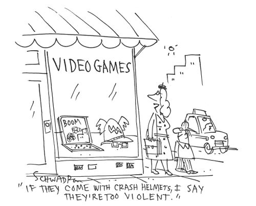 'If they come with crash helmets, I say they're too violent.'