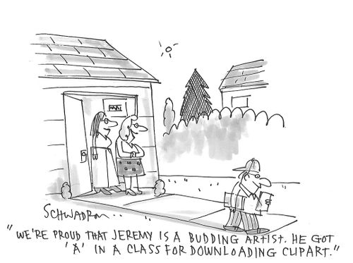 "We're proud that Jeremy is a budding artist. He got 'A' in a class for downloading clip art."
