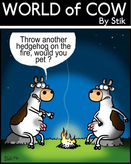 Throw another hedgehog on the fire, would you pet?