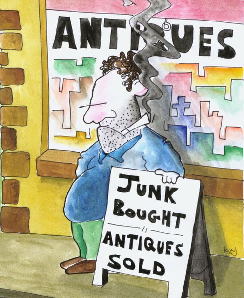 junk bought - antiques sold.