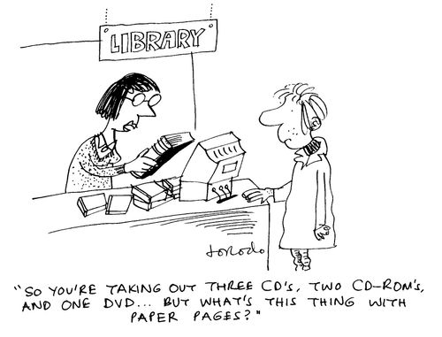 'So you're taking out these CDs, two CD-Roms and one DVD ... but what's this thing with paper pages?'