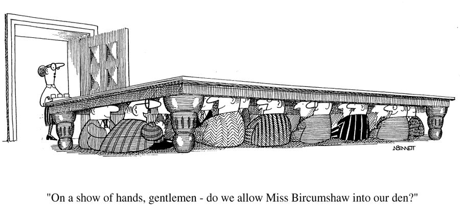 "On a show of hands, do we let Miss Brimshaw into our den."