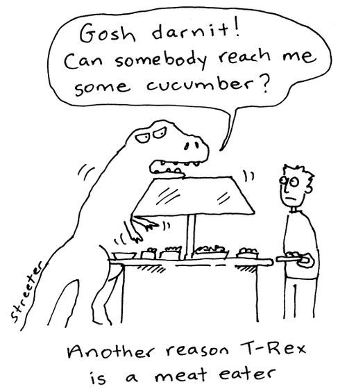 T-Rex at the Salad Bar.