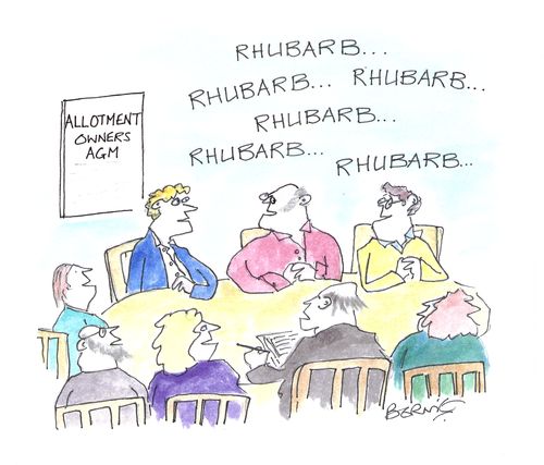 Allotment owners AGM - 'Rhubarb, rhubarb,rhubarb,...'