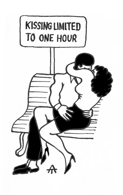 Kissing limited to one hour.