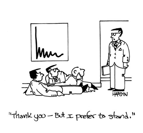 'Thank you - but I prefer to stand.'
