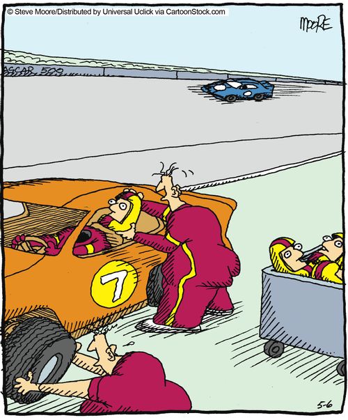 Pit stop.