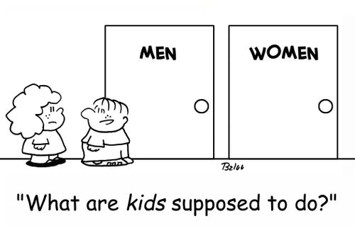 MEN, WOMEN, 'What are KIDS supposed to do?'
