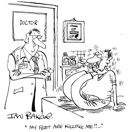 "My feet are killing me!!"